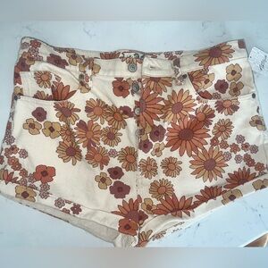 Free People denim flower shorts 31
